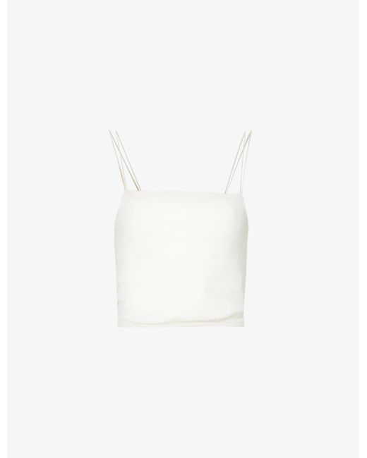 Jacquemus Synthetic Le Haut Pomelo Square-neck Stretch-jersey Top in ...