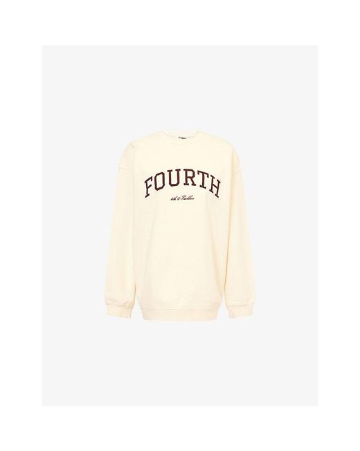 4th & Reckless Natural Fourth Logo-Embroidered Cotton-Jersey Sweatshirt