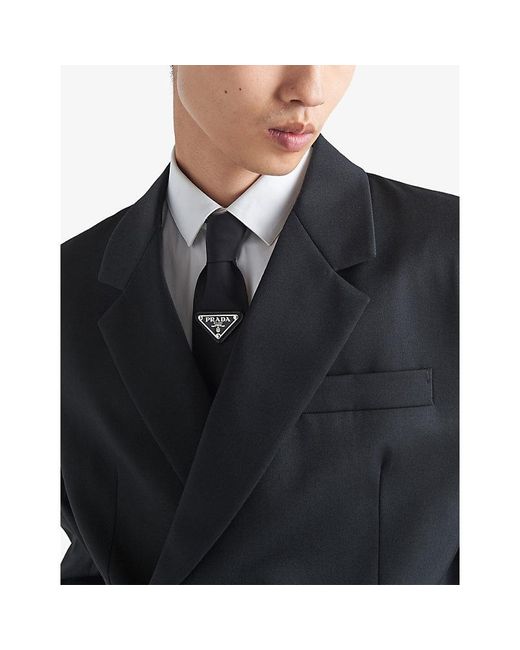 Prada Black Re-Nylon Tie for men
