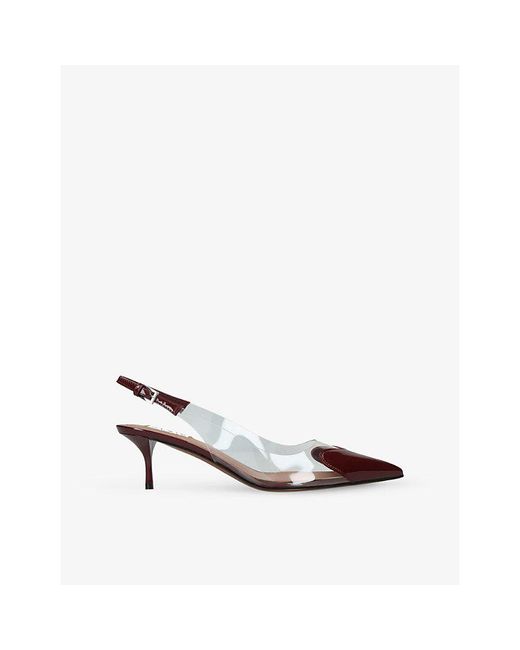Alaïa Multicolor Coeur 55 Patent-Leather Heeled Slingbacks
