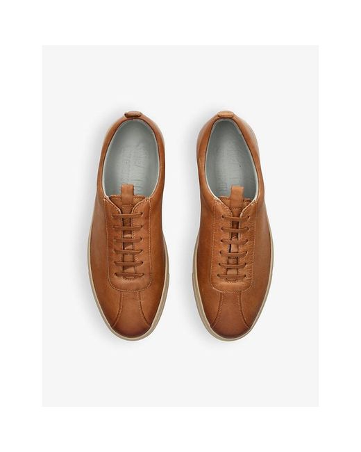 GRENSON Brown Sneaker 1 Leather Low-Top Trainers for men