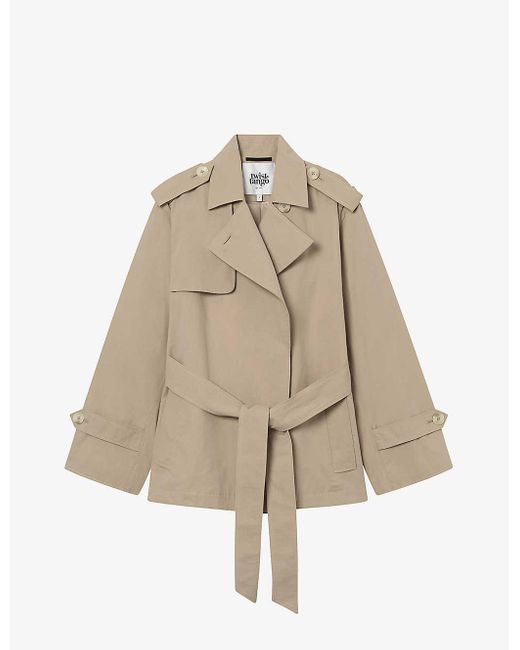 Twist & Tango Natural Evy Wide-sleeve Cotton-blend Trench Jacket