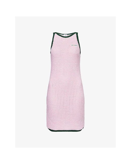 CASABLANCA Women's Pink Mouline Sleeveless Stretch-Cotton