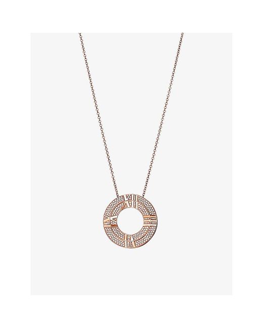 Tiffany & Co White Atlas X 18ct Rose-gold And 0.57 Diamond Pendant Necklace