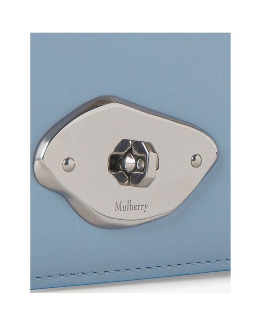 Mulberry Blue Lana High-gloss Leather Wallet