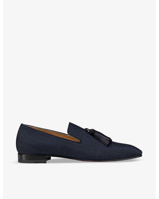 Christian Louboutin Blue Officialito Canvas Shoes for men