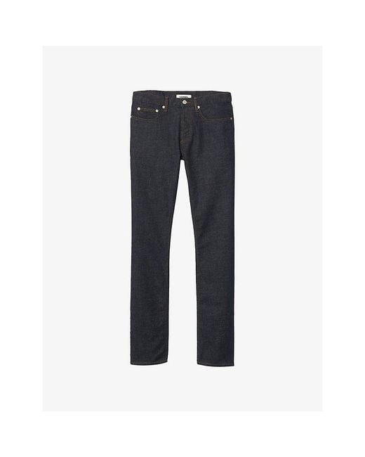 Sandro Blue Slim-Fit Mid-Rise Tapered Stretch-Denim Jeans for men