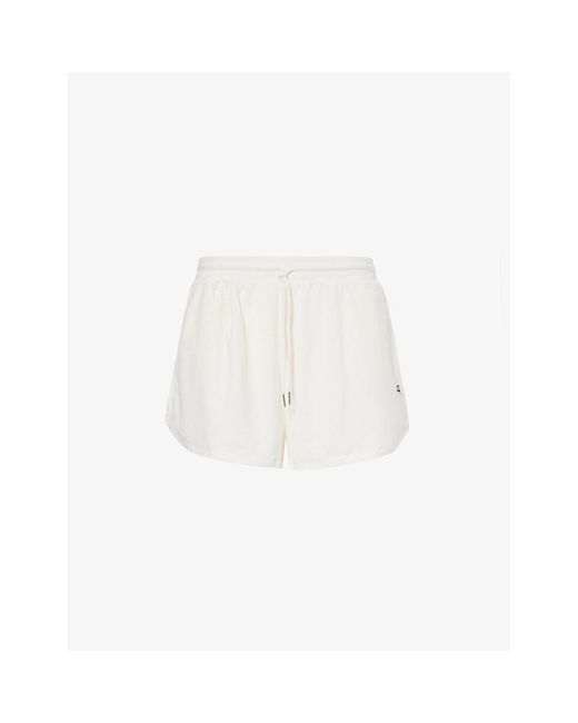 4th & Reckless White Ella Logo-embroidered Woven Shorts