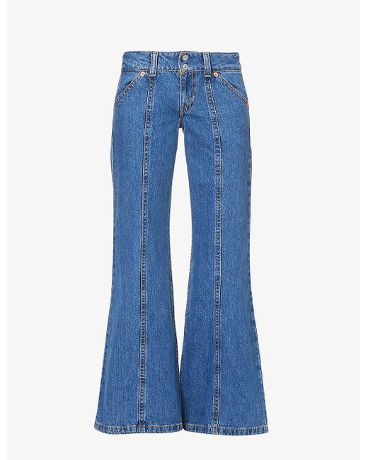 Levi's Blue Noughties Flared-leg Mid-rise Jeans