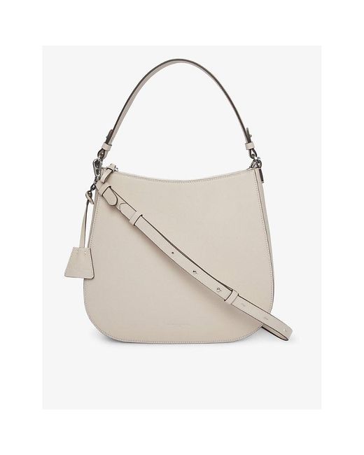 The White Company Natural Slouchy Hobo-shape Leather Bag