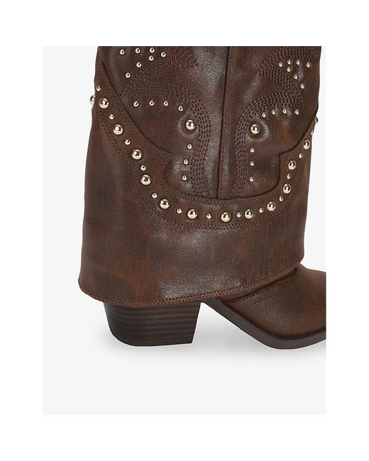 Steve Madden Brown Stagecoach Leather Boots