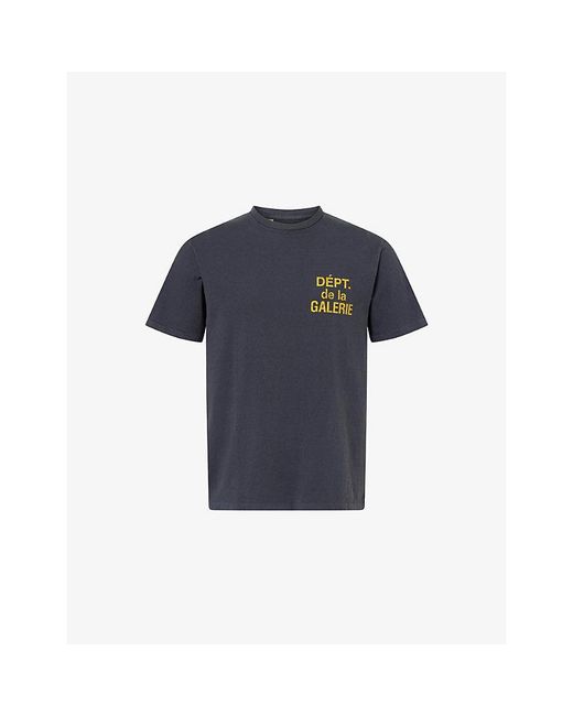 GALLERY DEPT. Blue French Graphic-Print Short-Sleeve Cotton T-Shirt for men