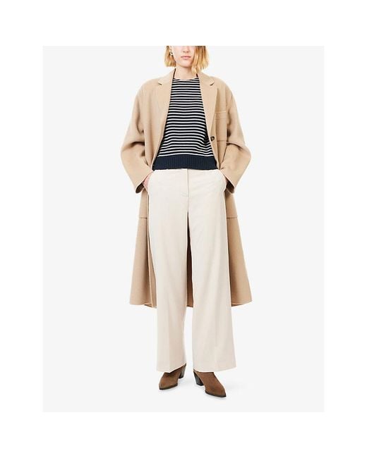 Weekend by Maxmara Natural Corone Wide-Leg Woven Trousers