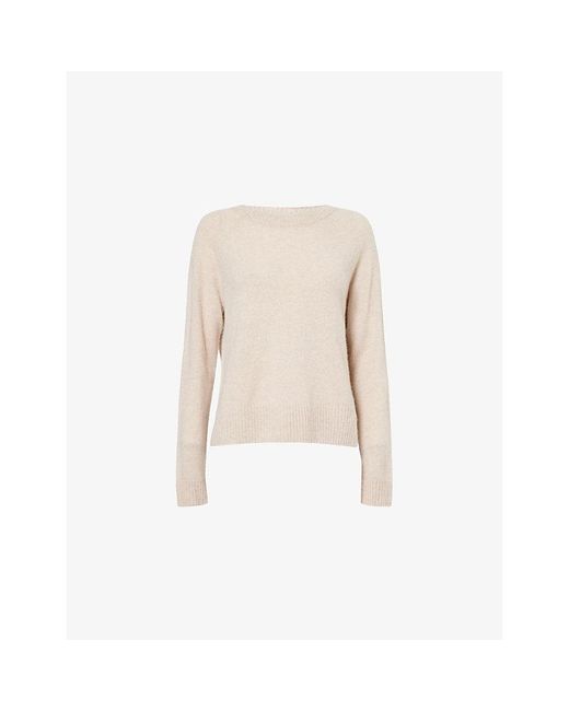 Weekend by Maxmara Natural Raglan-Sleeve Round-Neck Cashmere Jumper