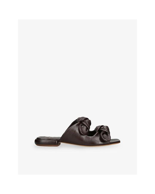 Officine Creative Black Suki Leather Sandals