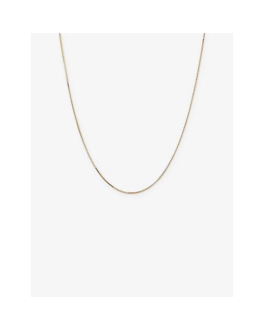 MEJURI Metallic Baby Box Chain 14Ct Necklace