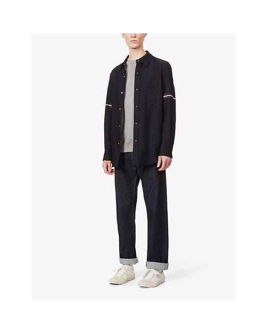 Paul Smith Gray Zebra Brand-Embroidered Cotton Sweatshirt for men