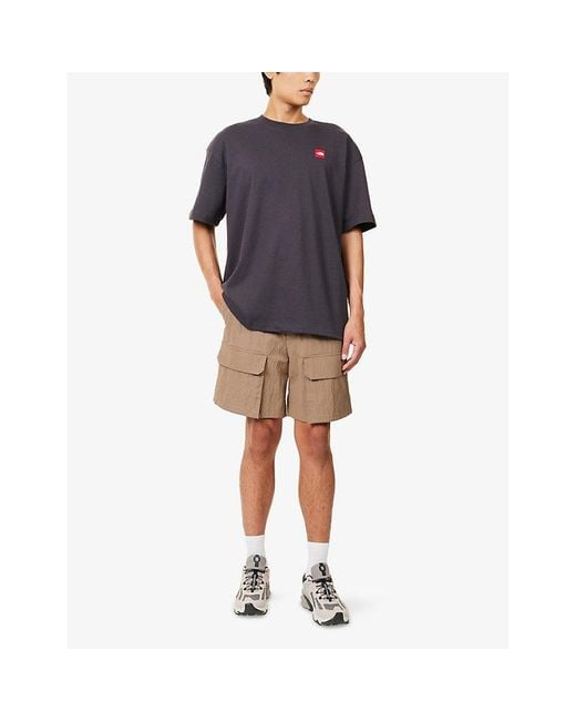 The North Face Purple Redbox Logo-Patch Cotton T-Shirt for men