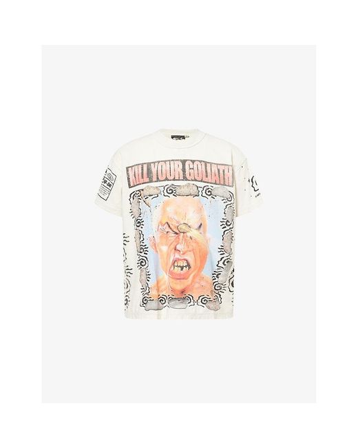 HELLSTAR White Kill Goliath Graphic-Print Cotton-Jersey T-Shirt for men