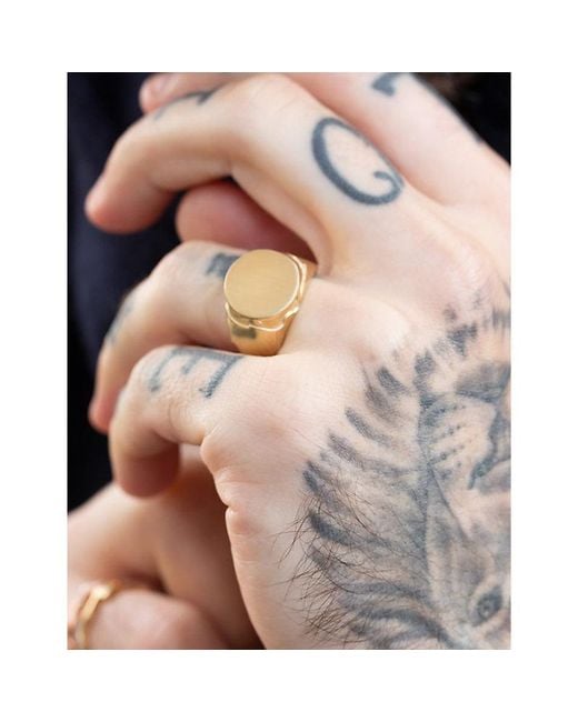 La Maison Du Couturier Natural Biiju Sandstorm 18Ct-Plated Sterling- Signet Ring