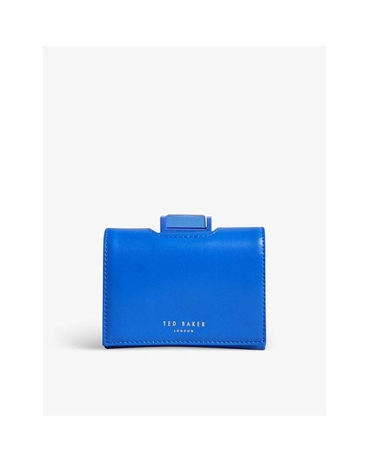Ted Baker Rozza Small Logo-print Leather Purse in Blue | Lyst