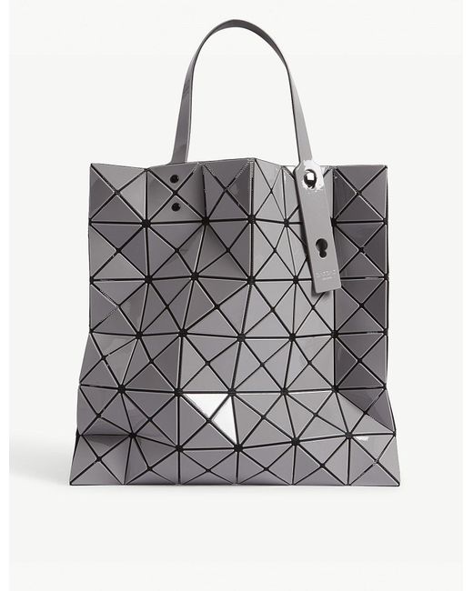 Bao Bao Issey Miyake Gray Bao Issey Miyake Grey Lucent Two Tone Tote Bag