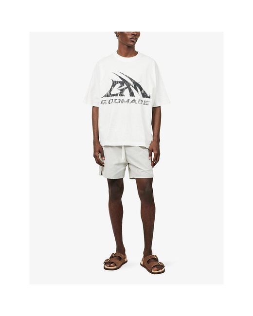 GODMADE White Drawstring Swim Shorts for men