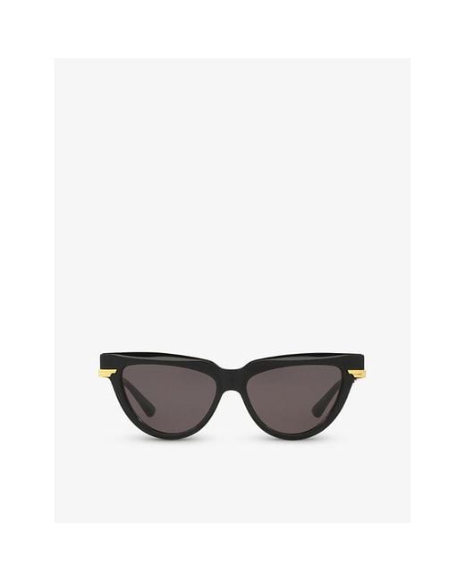 Bottega Veneta Black 6j000421 Bv1265s Cat Eye-frame Acetate Sunglasses