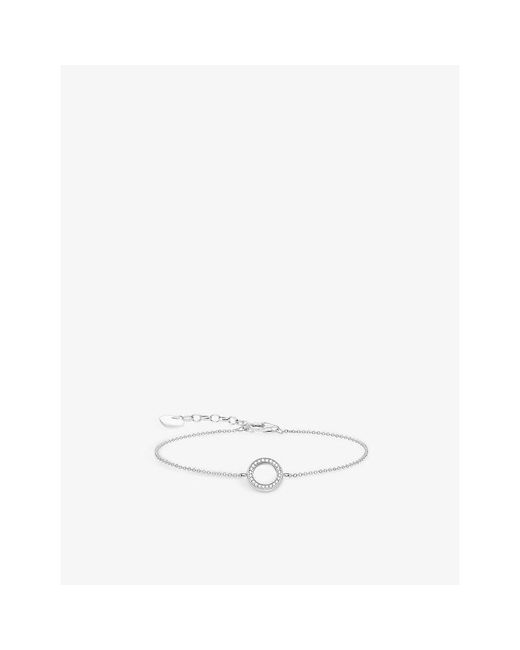 Thomas Sabo White Circle Sterling And Zirconia Bracelet