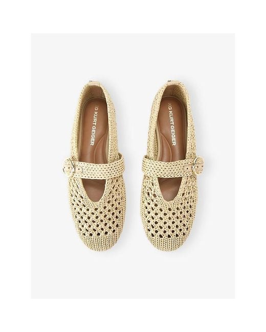 KG by Kurt Geiger Natural Noor Woven Ballet Flats