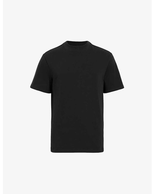 AllSaints Black Nero Relaxed-fit Short-sleeve Organic-cotton T-shirt X for men