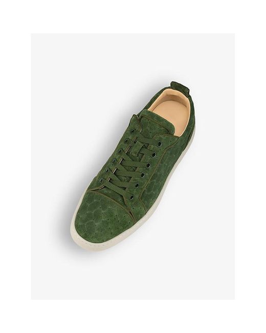 Christian Louboutin Green Louis Junior Suede Low-top Trainers for men