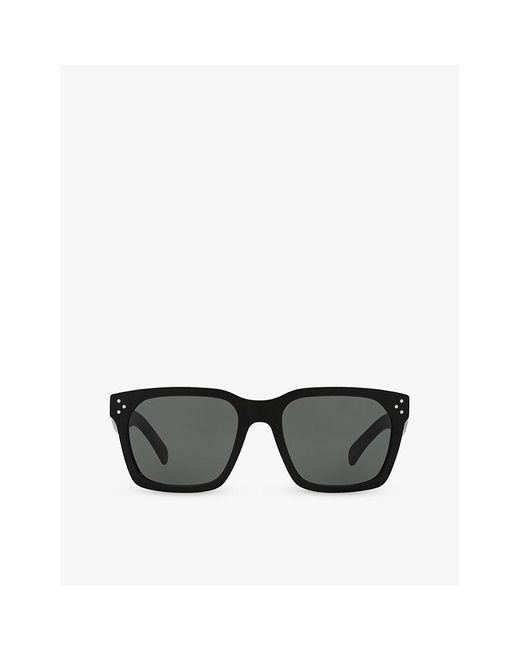 Céline Black Cl000384 Cl40248i Irregular-frame Acetate Sunglasses