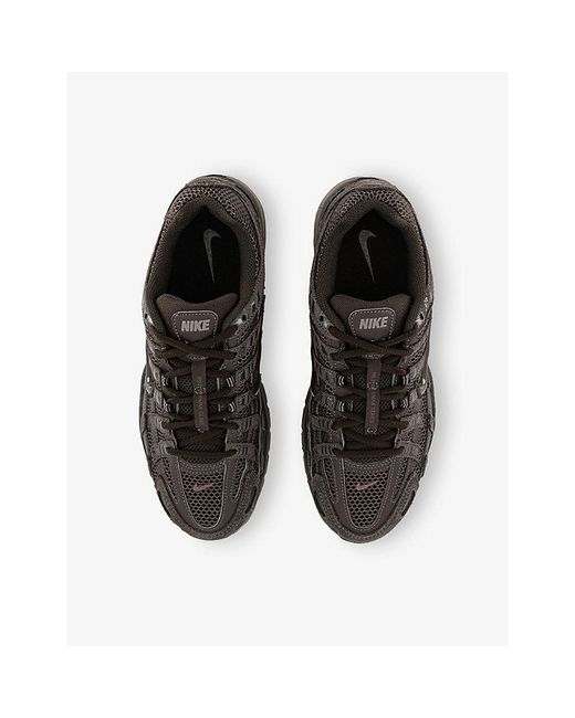 Nike Brown P-6000 Mesh And Leather Trainers for men