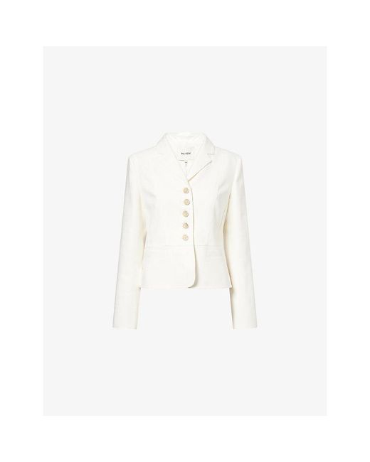 ME+EM White The Wear With Everything Fitted Utility Woven Jacket