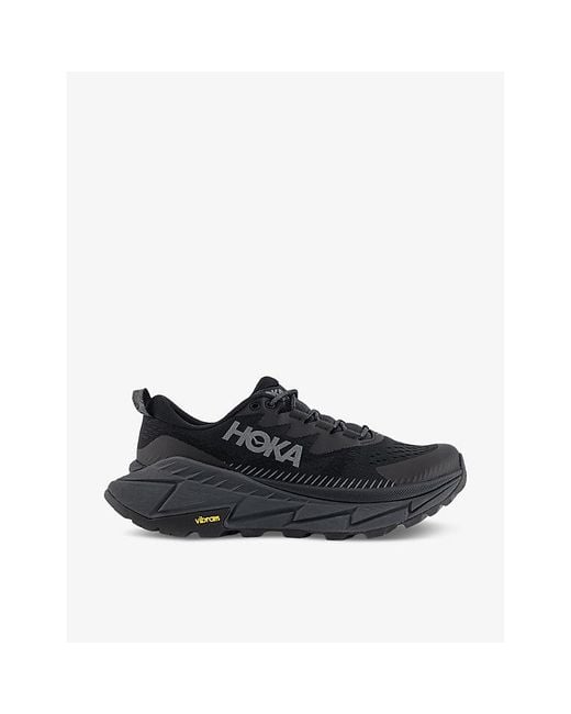 Hoka One One Black Skyline-float X Breathable Woven Mid-top Platform Trainers for men