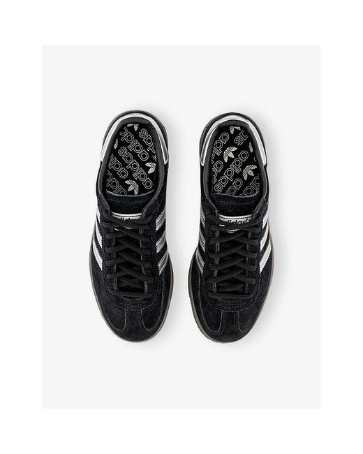 Adidas Black Handball Spezial Suede Low-Top Trainers