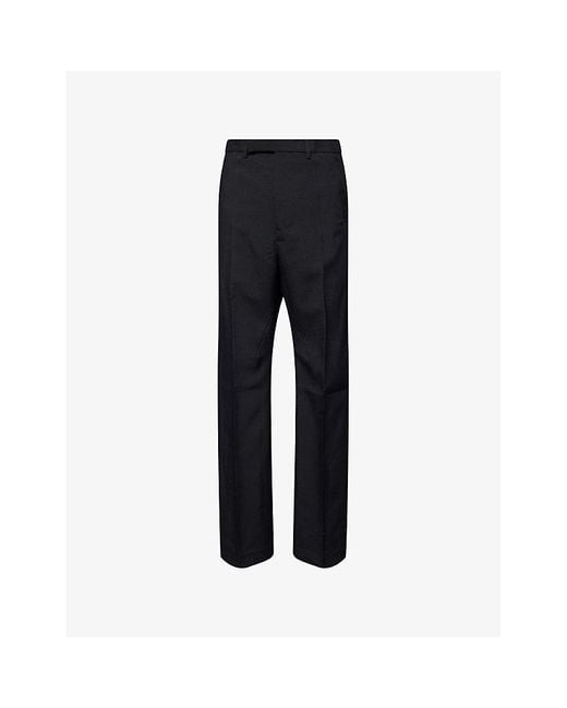 Rick Owens Black Geth Tailored Straight-Leg Wool Trousers for men