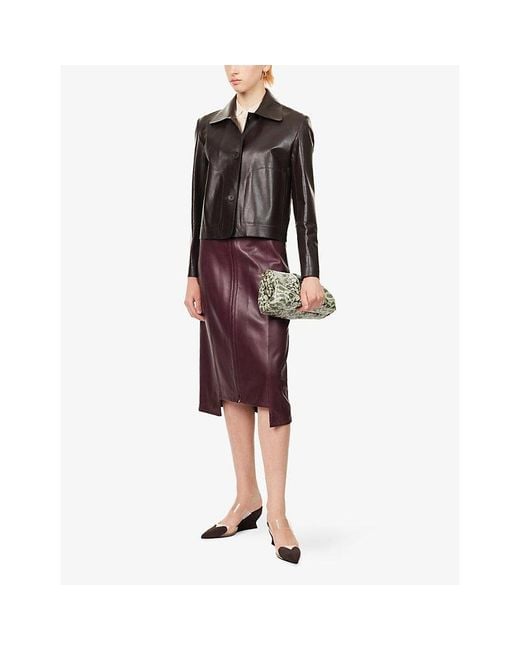 Arma Brown Emy Regular-Fit Leather Jacket