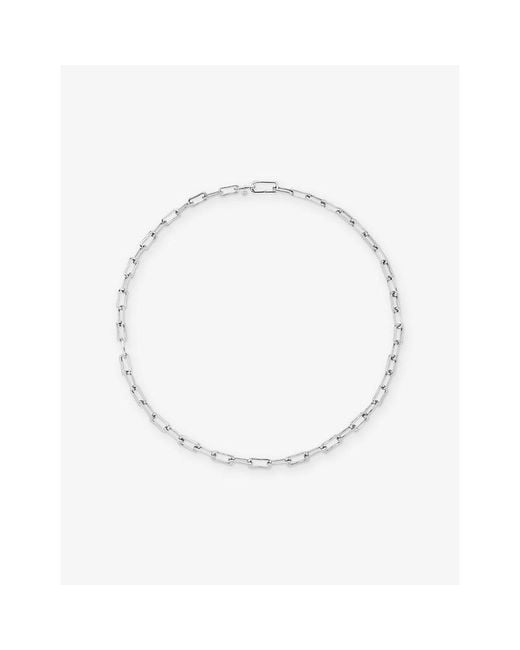 Monica Vinader White Alta Mini Sterling- Chain Necklace