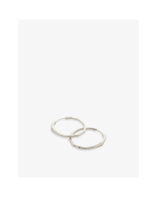 Monica Vinader Metallic Mv Siren Muse Medium Sterling- Hoop Earrings