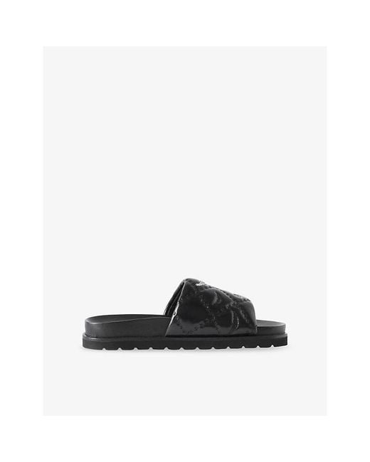 Zadig & Voltaire Black Teddy Patent-Leather Slides