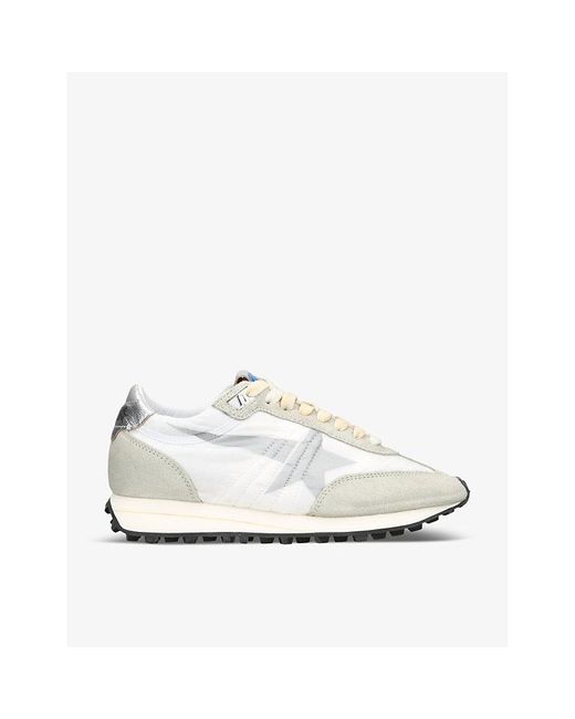 Golden Goose Deluxe Brand White Marathon Runner Suede And Mesh Low-top Trainers