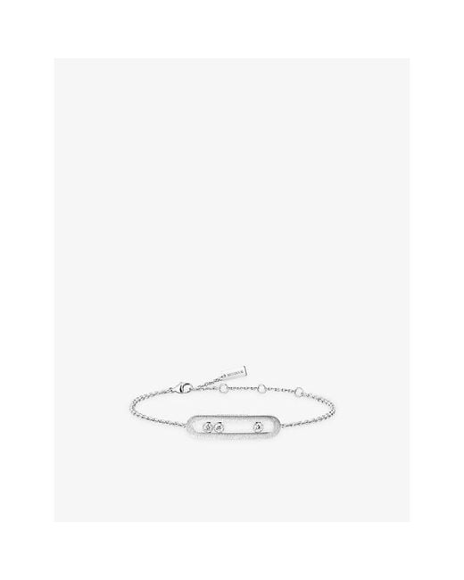 Messika White Move Classique Ciselé 18Ct And 0.20Ct Diamond Bracelet