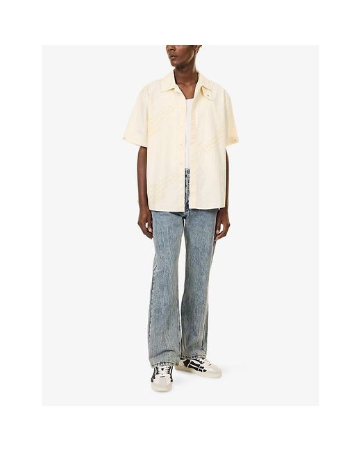 1886 Blue Faded-Wash Boot-Leg Denim Jeans for men