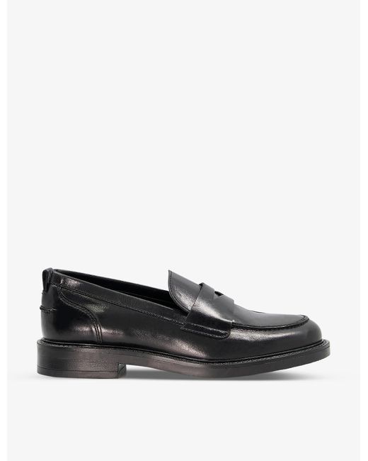 Dune Geeno Low-heel Leather Penny Loafers in Black-Leather (Black ...