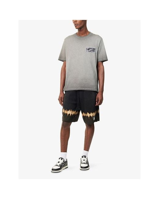 Amiri Gray Quality Goods Label Cotton-Jersey T-Shirt for men