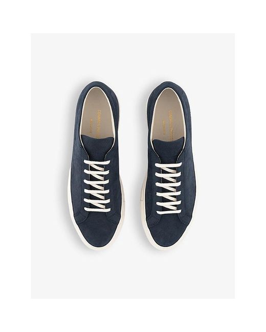 Common Projects Blue Achilles Low Number-print Suede Low-top Trainers for men