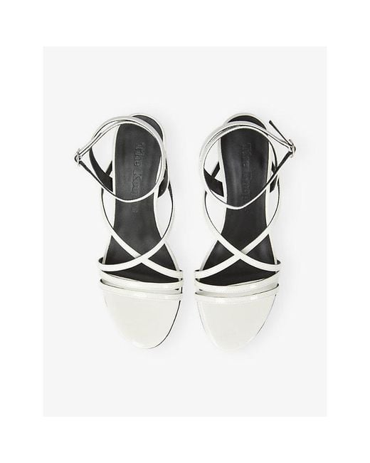 The Kooples White Patent-Leather Heeled Sandals