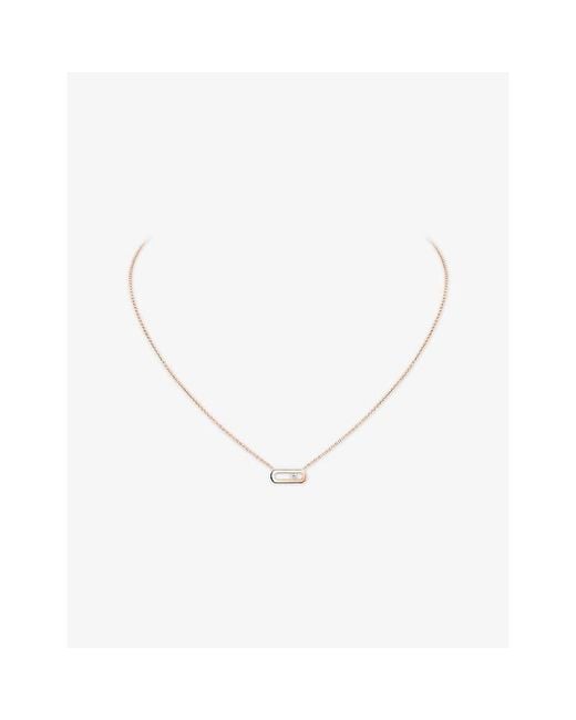 Messika White Move Uno 18Ct And 0.02Ct Diamond Necklace